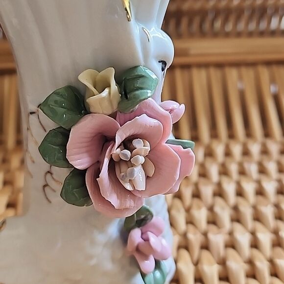 Vintage Sophia Ann Sitco Vase Floral Bird Vase Coquette - Picture 11 of 14